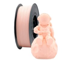 Bobina de filamento PLA Rosa Pastel de 1.75mm y 1kg para impresora 3D, material termoplástico ecológico de gran rigidez y tono rosa claro uniforme.