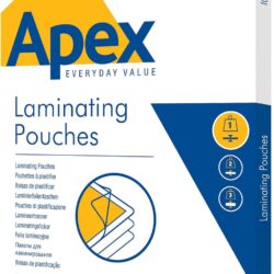 fundas-plastificar-fellowes-apex-a3-75-micras Pack de 100 fundas para plastificar Fellowes Apex A3 de 75 micras transparentes con acabado brillo