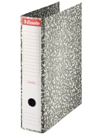 Esselte Archivador de Palanca - Carton - Formato Folio - Lomo 75mm - Capacidad para 500 Hojas - Color Gris Jaspeado