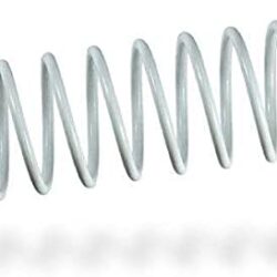 Fellowes Pack de 100 Espirales Metalicas 6mm - Hasta 20 Paginas - Color Blanco