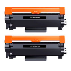 Pack de dos cartuchos de tóner compatible Brother TN2420 Negro de alta capacidad para impresoras láser