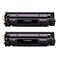 Pack de 2 unidades de cartuchos de tóner compatibles HP CE285A, CE278A, CB435A y CB436A
