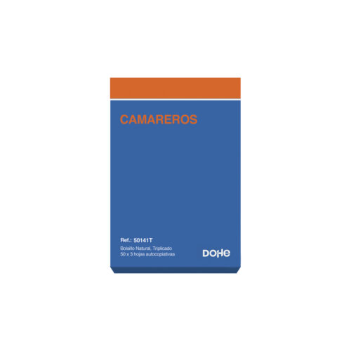 Dohe Talonario de Comandas - Bolsillo Natural - 50x3 Hojas Autocopiativas - Triplicado