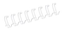 Fellowes Wire Pack de 100 Espirales Dobles Metalicas 10mm - Hasta 80 Paginas - Color Blanco