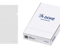 90495 Dohe Caja de 100 Dossiers Uñero Basic - Tamaño A4 - Transparente