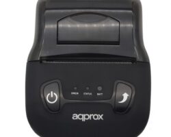 Approx Impresora Termica de Recibos Portatil - Bluetooth, RS-232, USB - Resolucion 203dpi - Velocidad 80mm/s - Corte Manual