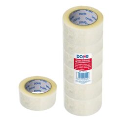 Pack de 6 rollos de precinto de polipropileno Dohe transparente para embalaje y cajas