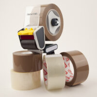 12874_2 Apli Dispensador de Precinto - para Rollo Normal y Compacto - Facil de Usar y Cargar - Resistente y Duradero - Blanco