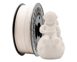 Bobina de filamento PETG Blanco de 1.75mm y 1kg para impresora 3D, material termoplástico técnico de gran resistencia y tono blanco puro brillante.