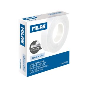 Milan Cinta Adhesiva Doble Cara - Medidas 15mm x 10m - Color Translucido