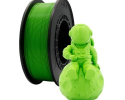 filamento-pla-verde-manzana-1-75mm-1kg Bobina de filamento PLA Verde Manzana de 1.75mm y 1kg para impresora 3D, material termoplástico ecológico de gran rigidez y tono verde vivo uniforme.