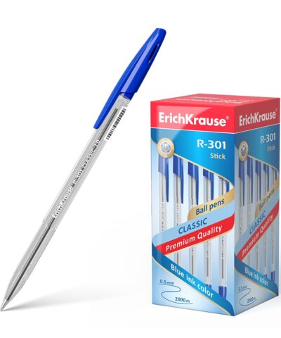 Erichkrause Boligrafo R-301 Classic Stick 1.0 – Color Azul