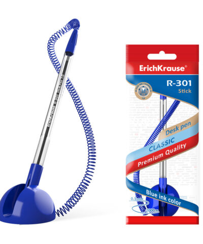 Erichkrause Boligrafo R-301 Desk Pen 1.0 – Punta de 1.0mm – Color Azul