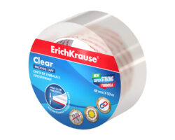 Cinta adhesiva transparente y precinto de embalaje Erichkrause Clear para el sellado de cajas