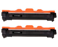Pack de 2 cartuchos de tóner compatibles Brother TN1050 Negro para impresoras láser monocromo.