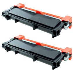 Pack de dos cartuchos de tóner compatible Brother TN2320 Negro de alta capacidad para impresoras láser