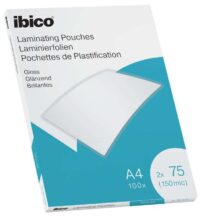 627316 Ibico Caja de 100 Laminas de Plastificar Gloss A4 75 Micras
