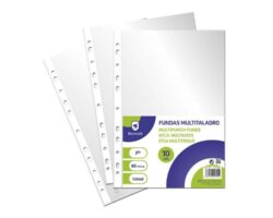 Bismark Pack de 10 Fundas Multitaladro Tamaño Folio 80 Micras