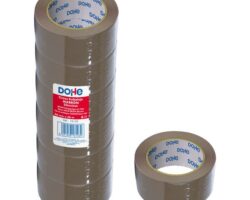 Precinto de polipropileno Dohe silencioso marrón de 48mm para cierre de cajas sin ruido