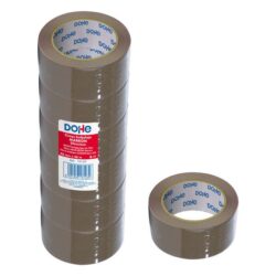 Precinto de polipropileno Dohe silencioso marrón de 48mm para cierre de cajas sin ruido