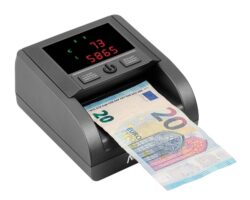 Contador y detector de billetes profesional AVPos AVP-DT25G con función de valor total en color negro