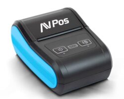 Impresora térmica de tickets portátil AVPos MP580R de 58mm con Bluetooth y USB-C en color negro