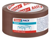 Precinto de embalar Tesa Basic marrón de 50mm con adhesivo ecológico para cajas de cartón