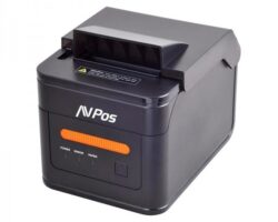 AVPos AVP-K46V Impresora Termica Tickets de Cocina K46V - Avisador Luz y Acustico - Cubierta Resistente Agua, Aceite y Polvo - USB, Serie y LAN - Negro