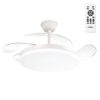 Ventilador de Techo LED 59W 6980LM CCT DC Ultra Silencioso con Mando a Distancia y Palas Retráctiles Verano / Invierno