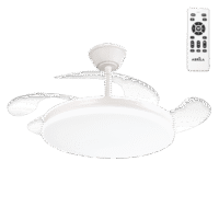 FA-HOL2_1 Ventilador de Techo LED 59W 6980LM CCT DC Ultra Silencioso con Mando a Distancia y Palas Retráctiles Verano / Invierno