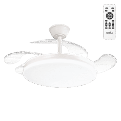 Ventilador de Techo LED 59W 6980LM CCT DC Ultra Silencioso con Mando a Distancia y Palas Retráctiles Verano / Invierno