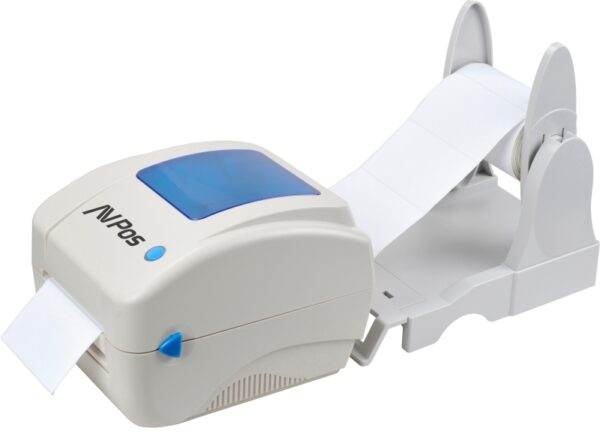 AVPos E49 Impresora Termica Etiquetas - Velocidad 102mm/s - Resolucion 300 DPI - USB y LAN - Color Gris