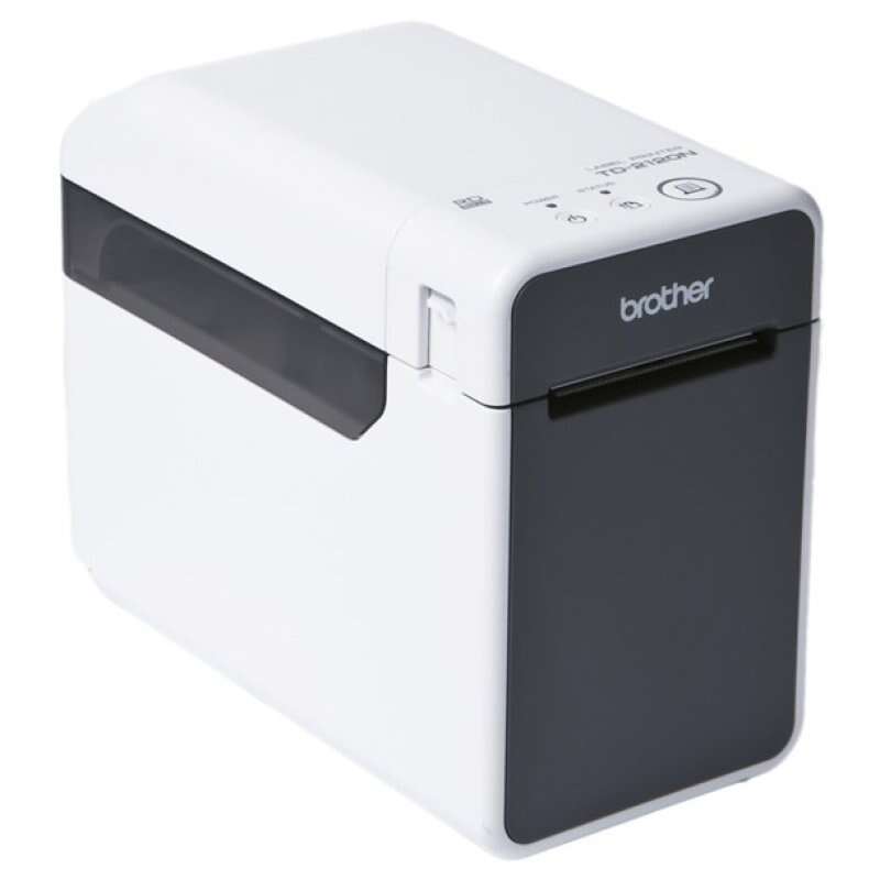 Brother TD2125N Impresora Termica de Etiquetas USB, LAN - Resolucion 203ppp - Velocidad 152,4mms - Color Blanco/Gris