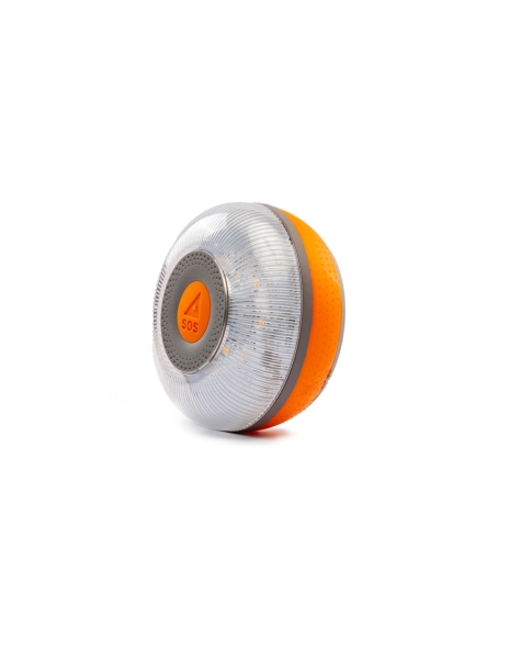 FlashLED SOS Baliza de señalizacion de emergencia en carretera V16, homologada por la DGT, con GPS y SIM integrada, conectividad DGT 3.0, visibilidad 1 km, base magnetica, proteccion IP54