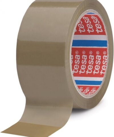 Tesa 4089 Precinto de Embalar 50mm x 66 Metros – Fabricado en Polipropileno – Adhesivo de Caucho Natural – Color Marron