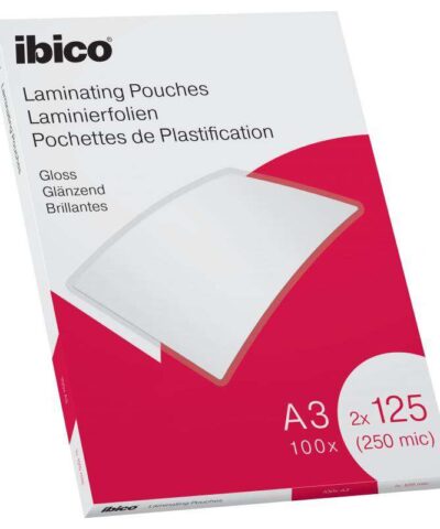 Ibico Caja de 100 Laminas de Plastificar Gloss A3 125 Micras