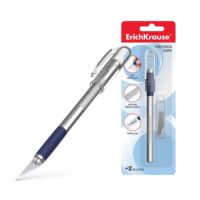 Cuchilla de precisión ErichKrause de cuerpo metálico con agarre ergonómico de goma