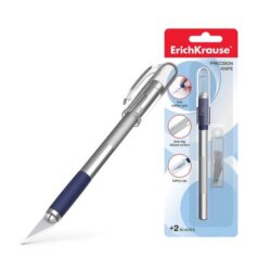 cuchilla-de-precision-erichkrause-metalica-repuestos Cuchilla de precisión ErichKrause de cuerpo metálico con agarre ergonómico de goma
