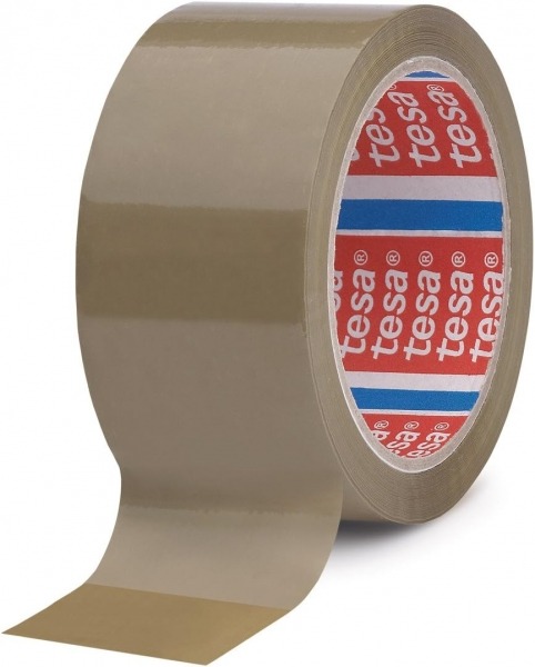 Precinto de embalar Tesa 4089 marrón de 50mm con adhesivo de caucho natural para cajas