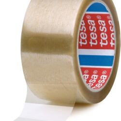 Precinto de embalar Tesa 4089 transparente de 50mm con adhesivo de caucho natural para embalaje profesional