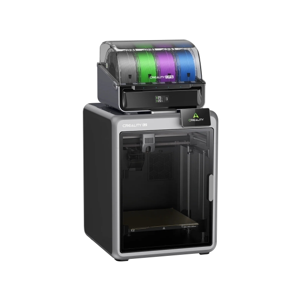 Creality K2 Combo Impresora 3D Cerrada + Unidad CFS - Volumen 26x26x26cm - Impresion de Alta Velocidad de hasta 600mm/s - Doble Camara IA - USB, WiFi
