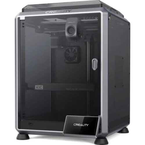 Impresora 3D Creality K1C cerrada con cámara IA y estructura metálica