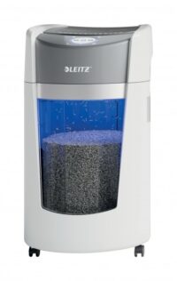 Destructora de papel Leitz IQ OptiMax Office microcorte P-5 blanca