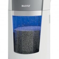 Destructora de papel Leitz IQ OptiMax Office microcorte P-5 blanca