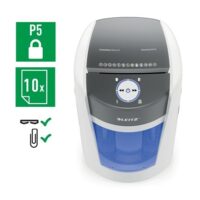 Destructora de papel Leitz IQ OptiMax Office – P-5, 120 min y 35L