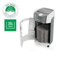 Destructora de papel Leitz IQ OptiMax Office – P-5, 120 min y 35L