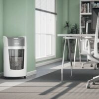 Destructora de papel Leitz IQ OptiMax Office – P-5, 120 min y 35L