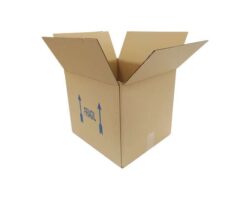 Caja de cartón 35x32x30 cm canal 5 doble onda reforzada para logística industrial