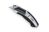 Cúter profesional Dahle 10891 de cuerpo metálico con guía automática y mango de goma