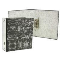 Archivador Bismark A-Z formato folio con lomo de 75mm, mecanismo de palanca y cartón forrado, ideal para organización profesional en oficinas.
